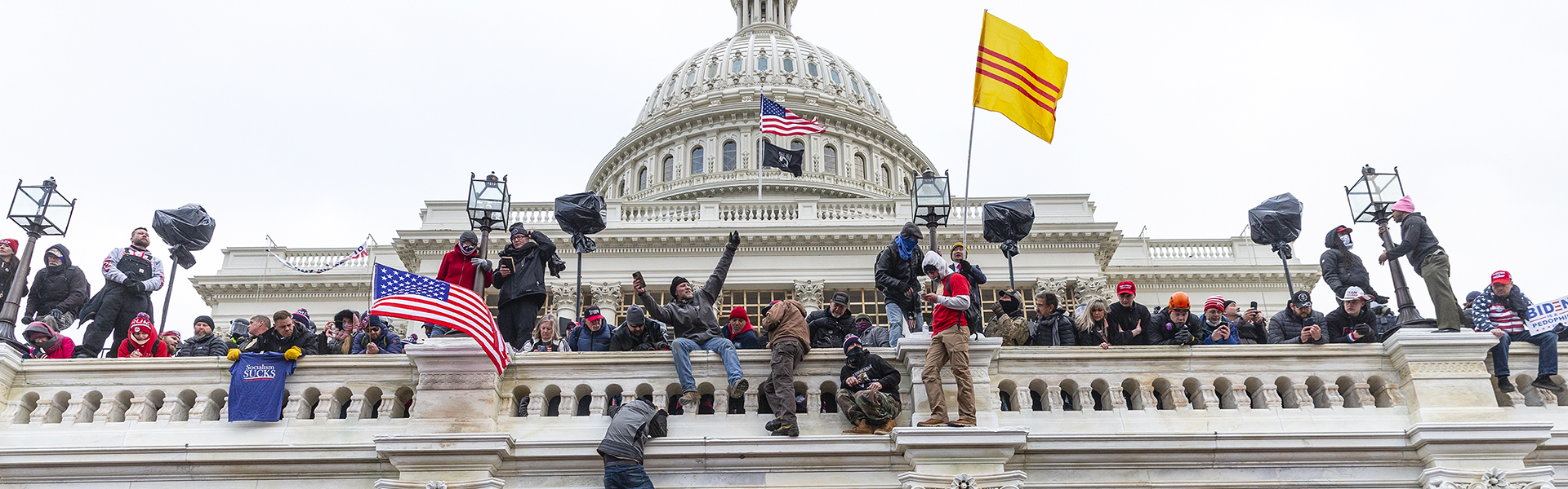 Trump supporters storming the U.S. Capitol on Jan. 6, 2021