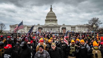 Scene outside US Capitol on January 6 2021