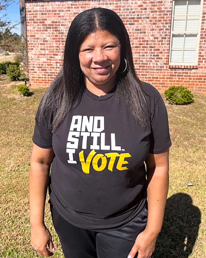 Person wearing And Still I Vote T-shirt
